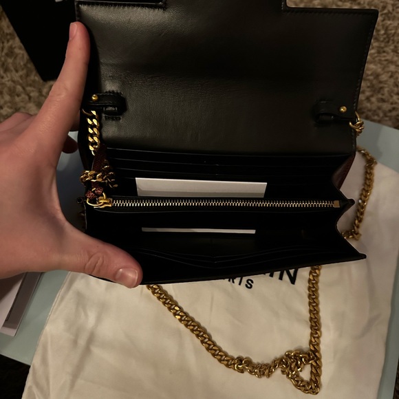 Balmain Genuine Snakeskin Wallet on Chain (Removable Chain) MSRP $1420 - Picture 6 of 7